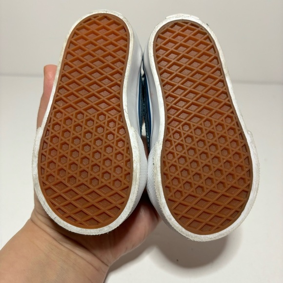 VANS Harry Potter Sk8-Hi Zip Sz 4 Toddler Hogwarts Metallic Blue High Top Shoes - Picture 2 of 9